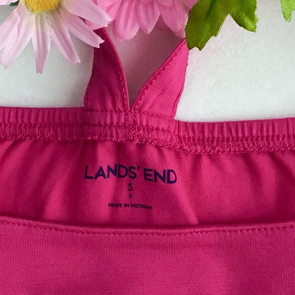 NWT Lands End Little Girls Hot Pink Blouse Tank Top Size 4 - Picture 6 of 7